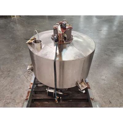 Used 12 Cu. Ft. Stainless Steel Hopper Weigh Bin w/ Semco scale valve & vibrator