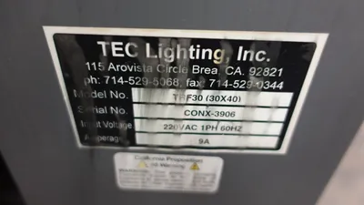 TEC LIGHTING TruCoat 30" Hand-Fed UV Coater Offline UV Coater | Machinery Solutions Group, Inc. (4)