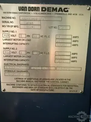 Used 2001 VAN DORN 400HT-1920 Injection Molding Machines Arizona US | KD Machinery #1329216