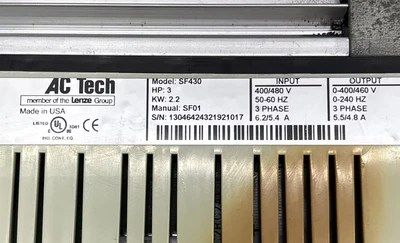 Used AC TECH SF430 Variable Speed Drives Indiana US | J&J Industrial Supply #1540944