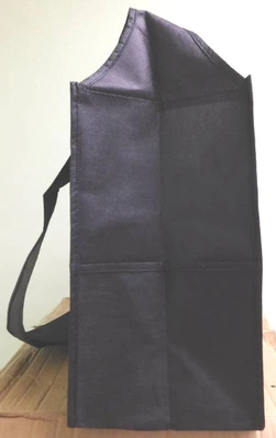 Black Over The Shoulder Totes - 16" x 7" x 14"