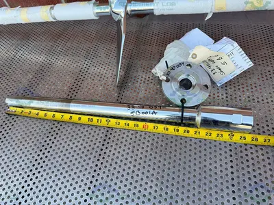 NEW SPX STAINLESS STEEL MIXING TANK IMPELLER  100"  X 14" X 1.5" W/ FLANGE FITTING