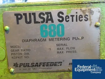USED Pulsafeeder Pulsafeeder Diaphragm Pump, Model 680-S-E, S/S, 0.5 HP
