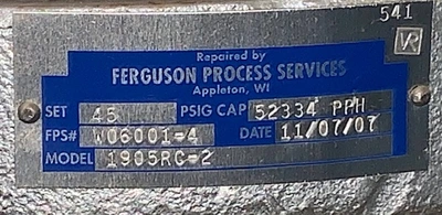 6" Consolidated Safety Relief Valve
