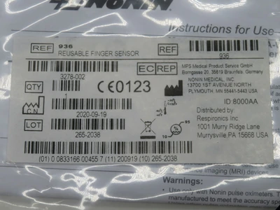 New | in-Stock NONIN _UNKNOWN_ Sensors | OCO Industrial #1668430