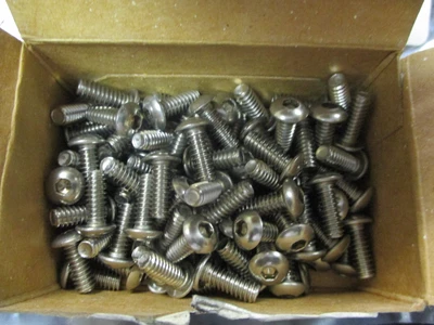 New 18-8SS 40 X 1/2" Button Socket Head Cap Screws (QTY 100)