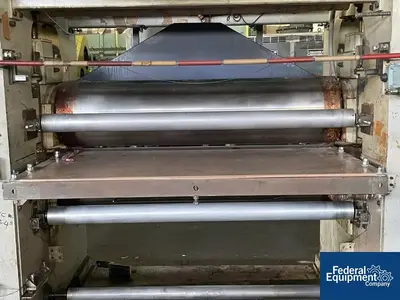 USED Berstorff 1,610 MM (63") Berstorff Vertical Two Roll Calander Sheet Stack