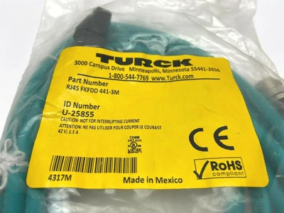 RJ45 FKFDD 441-3M | Turck  U-25855 Network Hybrid Cordset - New