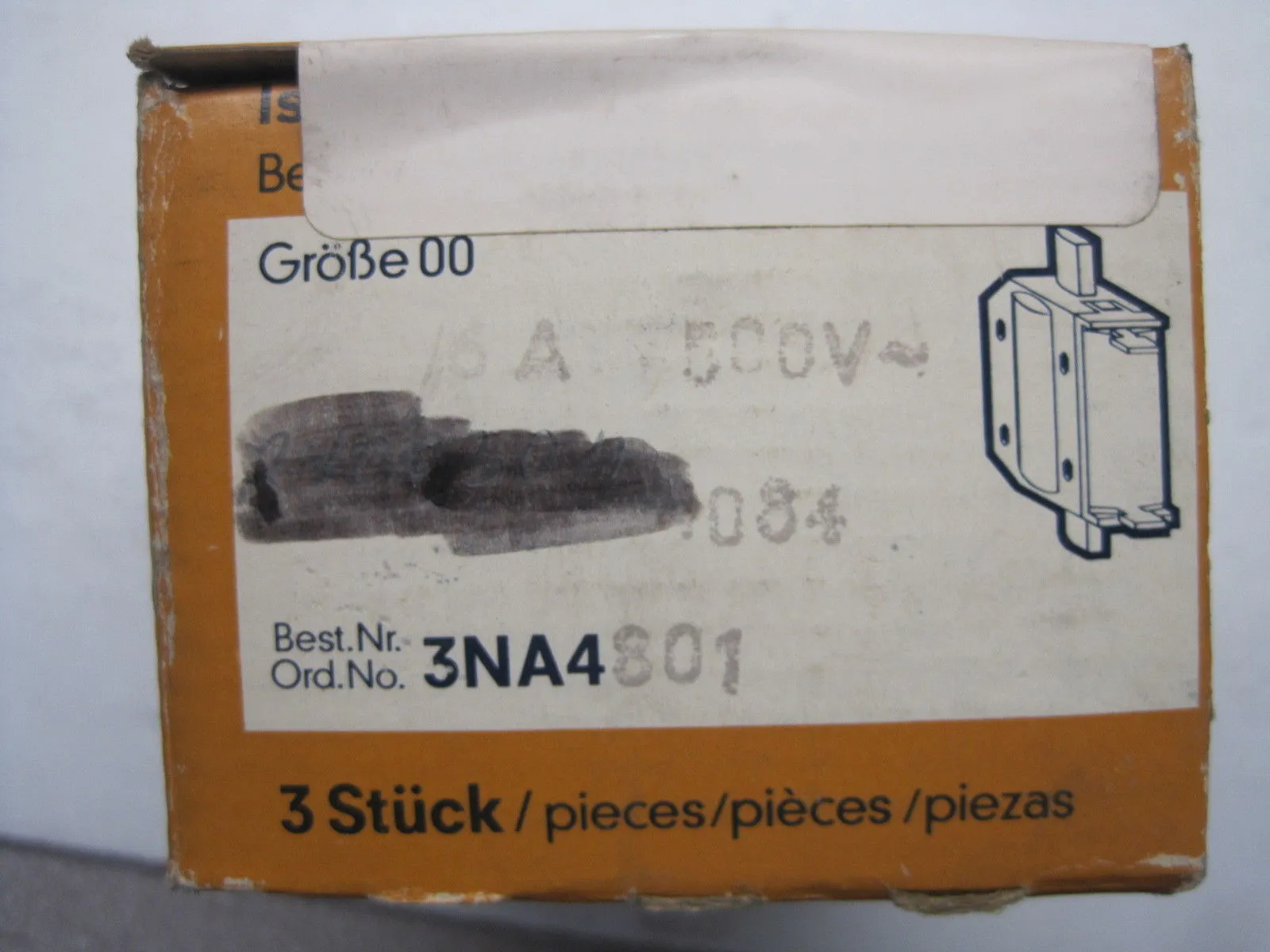 NEW SIEMENS 3NA4801 FUSE LOT OF 3
