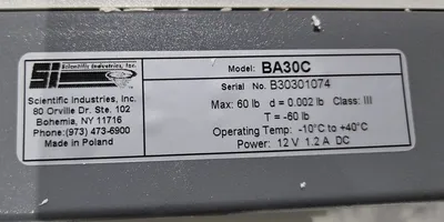 New | in-Stock SCIENTIFIC INDUSTRIES BA30C Scales Michigan US | iGAM Industrial Marketplace #1259341