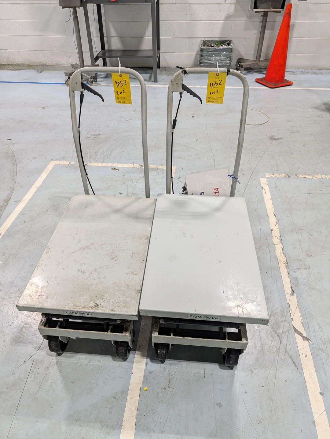 (2) Platform Carts 500lb cap.