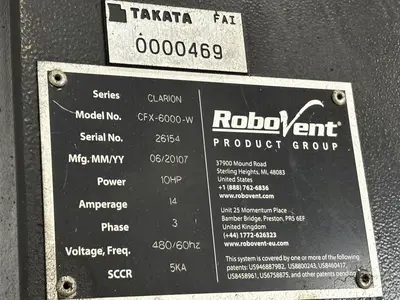 USED ROBOVENT CFX-6000-W
