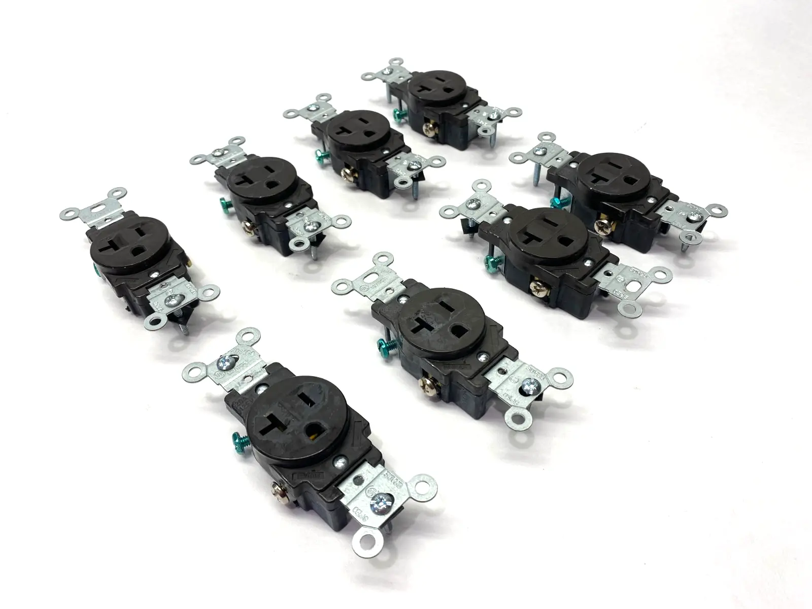 Used Leviton Brown Straight Blade Single Receptacle 2-Pole 3-Wire 125V 20A Misc Electrical & Power Parts Michigan US | Maverick Industrial Sales #1402501