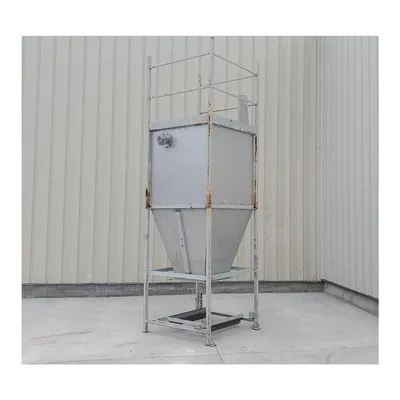 Used Stainless Steel Dry Storage Bin Hopper - 65 cu/ft