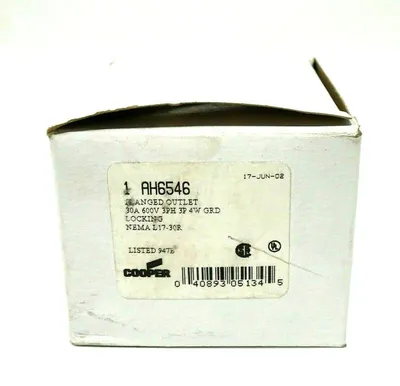 NEW COOPER AH6546 FLANGED OUTLET