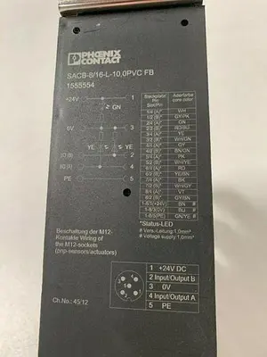 USED PHOENIX CONTACT SACB-8/16-L-10,0PVC FB 1555554 PASSIVE SENSOR/ACTUATOR INTERFACE