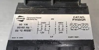 HPS PH50QR Phase Control Transformer 50VA 50/60Hz (BIN535)