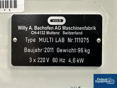 USED WAB WAB Dyno-Mill, Model Multi Lab
