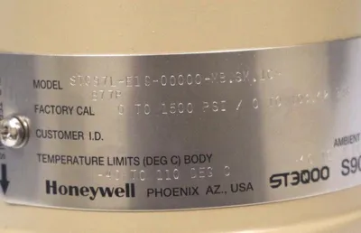 NEW HONEYWELL STG97L-E1G-00000-MB.SM.1C-B77P PRESSURE TRANSMITTER 0-1500PSI