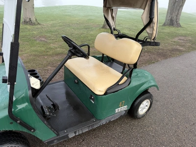 (1) 2017 E-Z-Go golf cart with a Kawasaki gas engine, model 625111G01, includes canopy, ball cover, ...