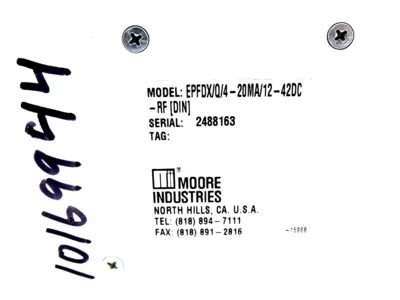 NEW MOORE INDUSTRIES EPFDX/Q/4-20MA/12-42DC-RF ISOLATOR EPFDXQ420MA1242DCRF