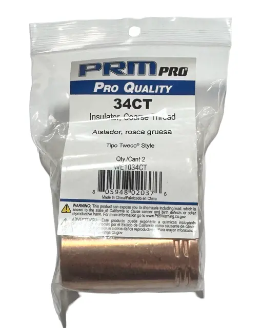 PRM Pro 34CT Insulator, Coarse Thread, Tipo Tweco Style 2 Pack