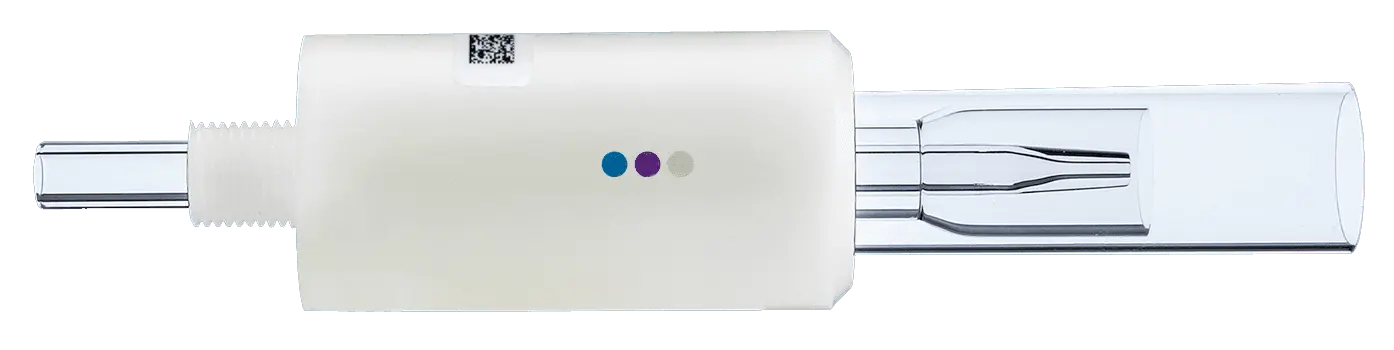 One-Piece Quartz Torch, 2.0 mm I.D. Injector – Blue/Purple Mark