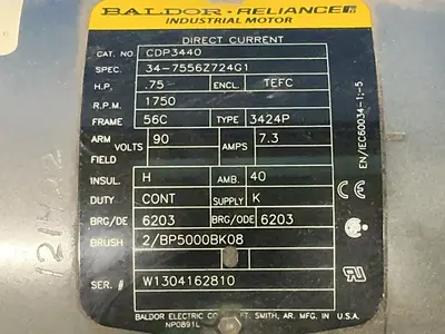 Used BALDOR CDP3440 D.C. Motors Ohio US | HGR 24 #1506863