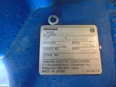 USED 2017 YASKAWA MOTOMAN MH180