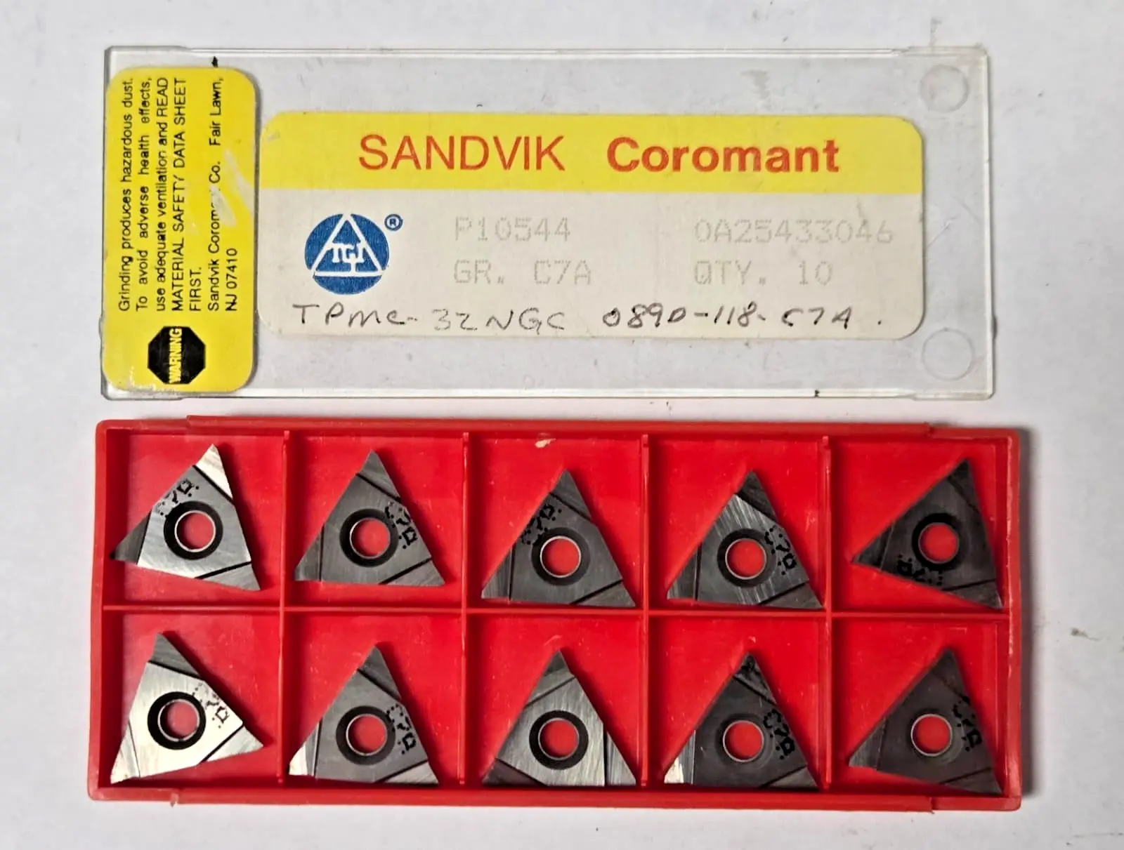 SANDVIK Coromant TPMC 32NGC C7A Lathe Carbide Inserts Tools 10 Pcs New