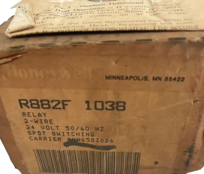 NEW HONEYWELL R882F1038 RELAY 2 WIRE 24VOLT 50/60HZ