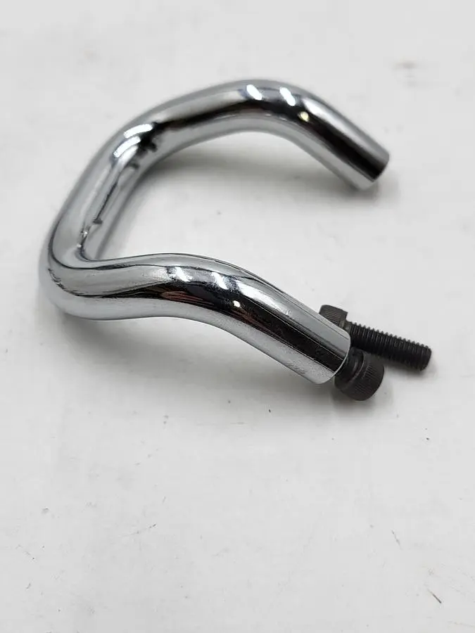 Threaded chrome ptd steel Through-Hole-Mount Offset Pull Handles 2" Ctr-to-Ctr 3/8" dia. handle material