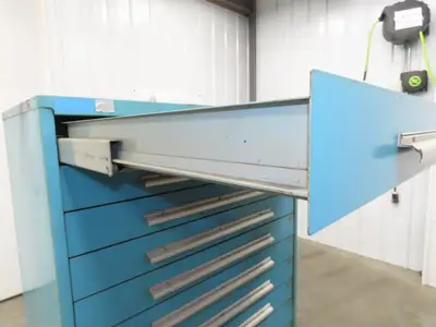 Nu-Era Modular Tool Storage Cabinet 11 Drawer 45x28x61" Stanley Vidmar Blue