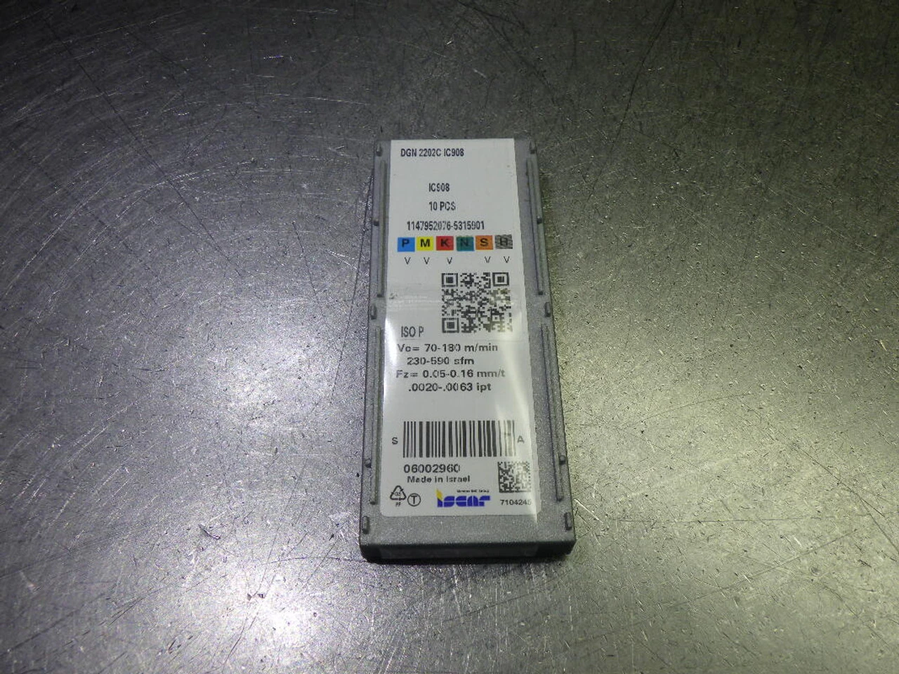 Iscar Carbide Grooving Inserts QTY10 DGN 2202C IC908 (LOC3523A)