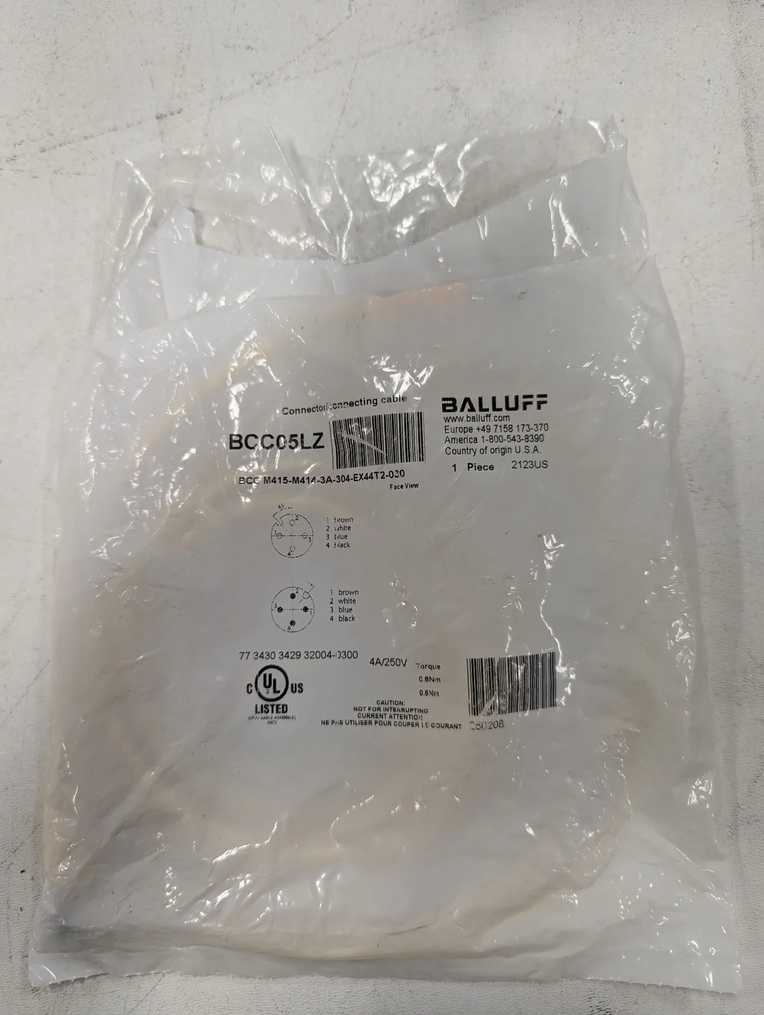 NEW BALLUFF BCC M415-M414-3A-304-EX44T2-030