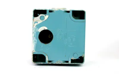 Telemecanique Blue Pushbutton Enclosure w/ Red Pushbutton