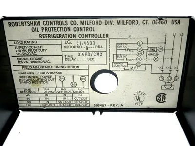 NEW ROBERTSHAW CONTROLS CO. 306487 CONTROLLER REV A