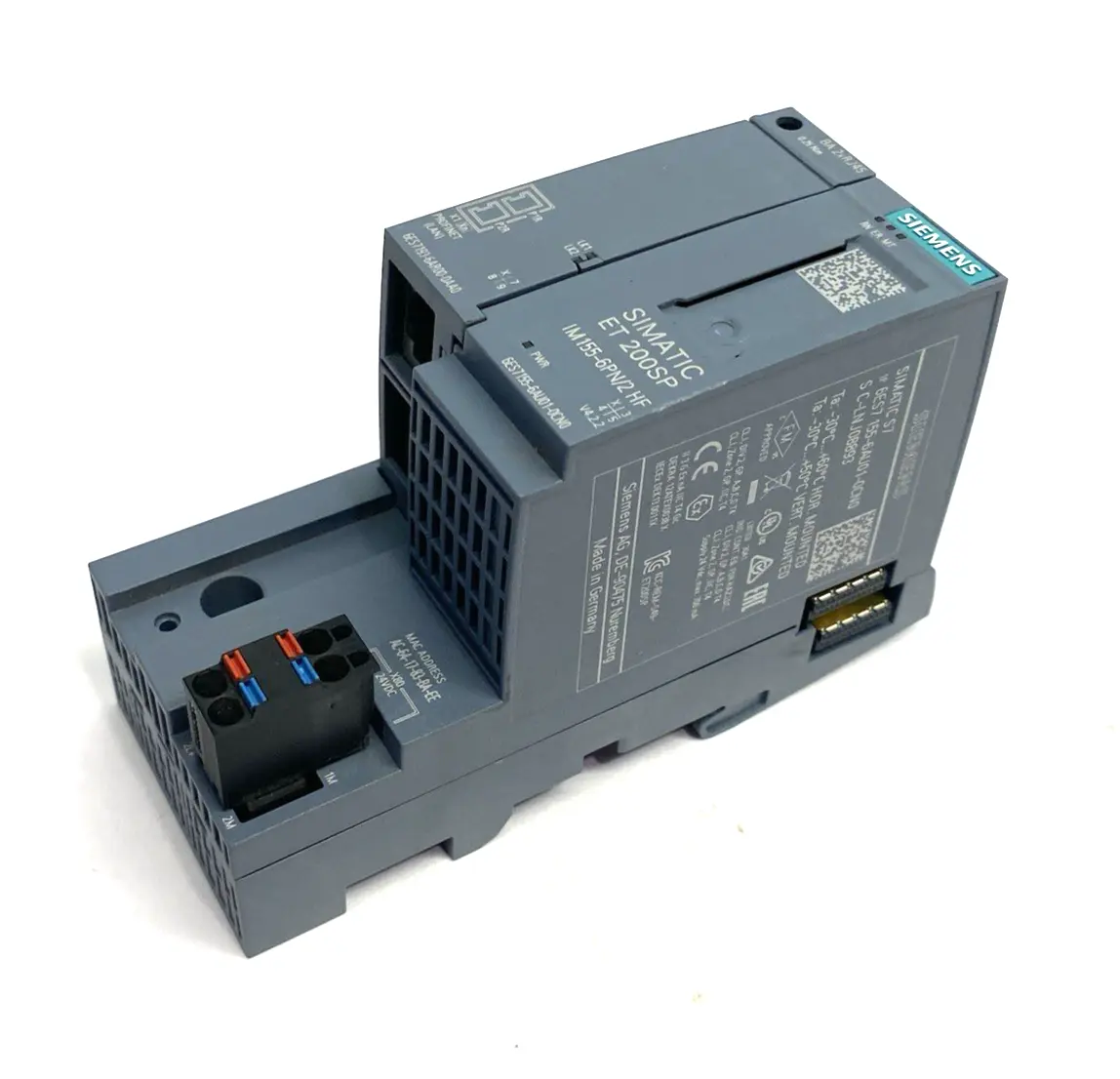 USED SIEMENS 2-PORT INTERFACE MODULE IM 155-6PN/2 W/ 6ES7193-6AR00-0AA0 BUS AD
