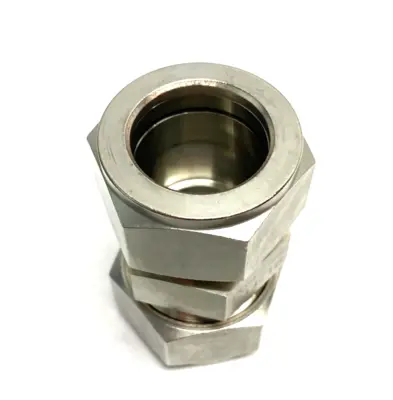 USED SHF STAINLESS STEEL COMPRESSION UNION TUBE FITTING, SWAGELOK SS-1610-