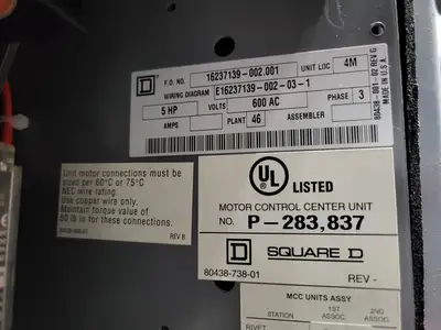 USED SQUARE D MODEL 6