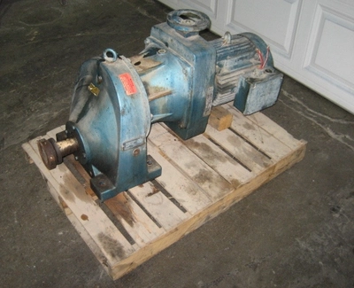 8.3  hp Eurodrive, variable speed.