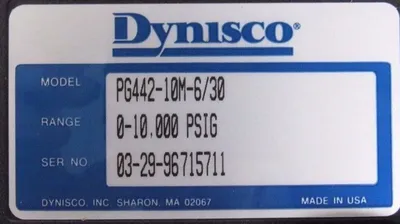 NEW DYNISCO PG442-10M-6/30 PRESSURE GAUGE PG44210M630