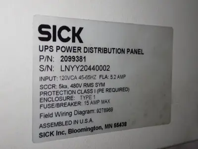 Used SICK 2099381 Electrical Panels Ohio US | HGR 24 #1406388
