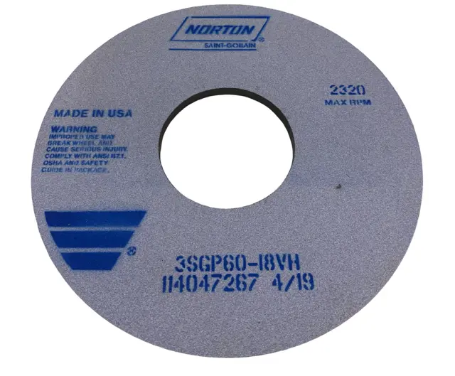 Norton 14" Surface Grinding Wheel, 1/2" Thick, 5" Arbor 3SGP60-I8VH