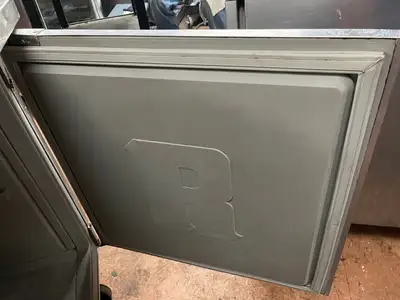 Used Randell Used 72" Randell 9235-32 Stainless 2 Door Worktop Refrigerator with Casters 120V Worktop Refrigerators Illinois US | Falcon Restaurant Supply #1375730