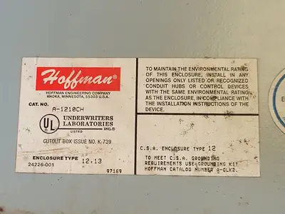 USED HOFFMAN A-1210CH