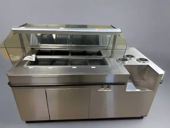195-0010 Amtekco Stainless Steel Lighted Olive-Salad Bar