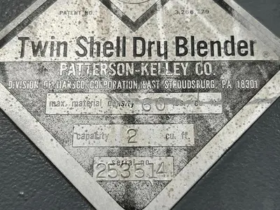 Patterson Kellley 2 cuft Twin Shell mixer