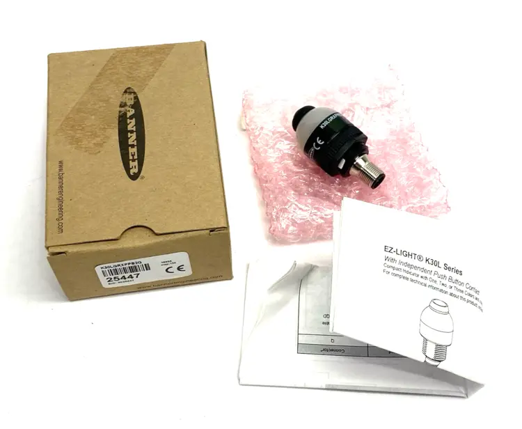 New | in-Stock Banner Engineering Core Series 30mm EZ-LIGHT: 2-Color Indicator w/ DCS 25447 Light Sources / LED Michigan US | Maverick Industrial Sales #1406491