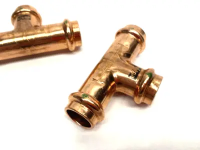 New | in-Stock Viega ProPress Tee, P x P x P - Model 2918 Copper Press Conn. LOT OF 2 Plumbing Equipment Michigan US | Maverick Industrial Sales #1462911